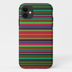 Beautiful Colourful Multicolored Stripe Pattern iPhone 11 Case