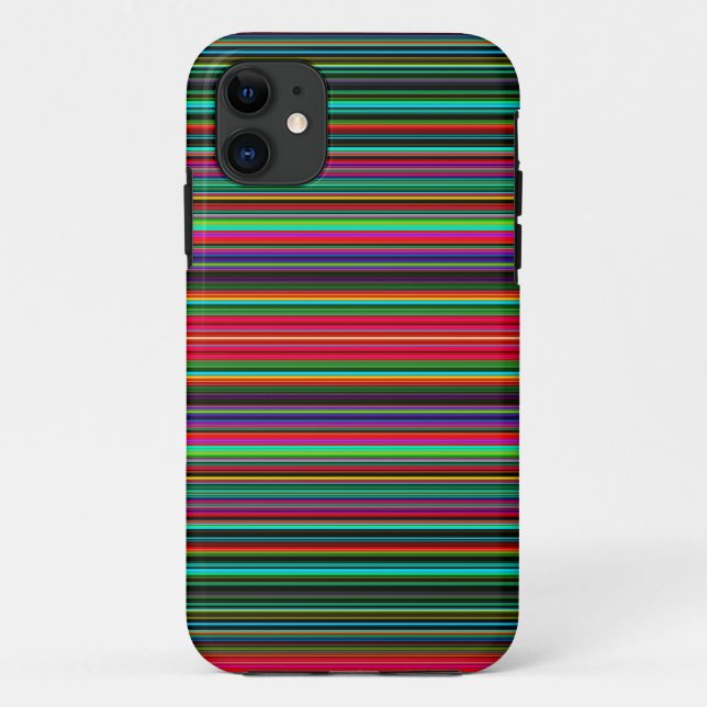 Beautiful Colourful Multicolored Stripe Pattern Case-Mate iPhone Case (Back)