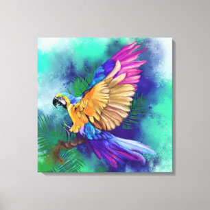 Beautiful Colourful Parrot Canvas Print - Painting