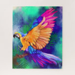 Beautiful Colourful Parrot Puzzle Watercolor<br><div class="desc">Beautiful Colourful Parrot Puzzles - MIGNED Watercolor Painting</div>