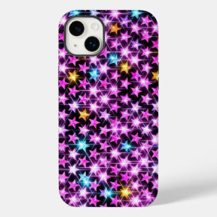 beautiful colourful purple shiny stars Case-Mate iPhone 14 plus case