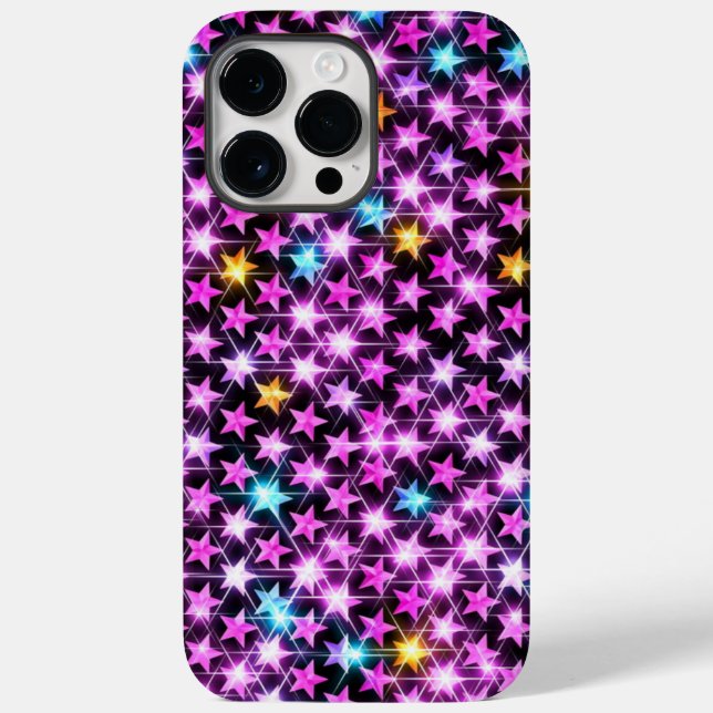 beautiful colourful purple shiny stars Case-Mate iPhone case (Back)