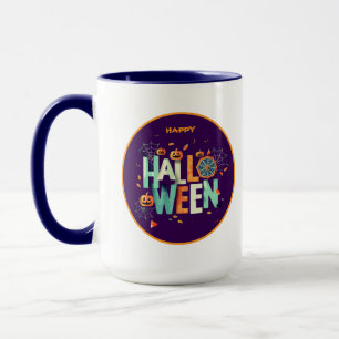 Beautiful Colourful Scary Halloween Patterns Mug