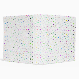 Beautiful Colourful Starry print Avery Binder