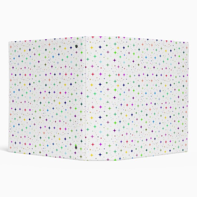 Beautiful Colourful Starry print Avery Binder (Background)