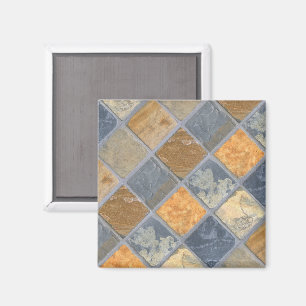Beautiful Colourful Stone Tile in Rows Magnet