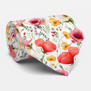 Beautiful Colourful Summer Floral  Tie
