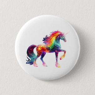 Beautiful Colourful Unicorn 2 Inch Round Button