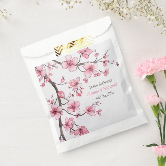 Beautiful Colourful Watercolor Floral Wedding Favo Favour Bag (Sealed)