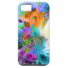 Beautiful Colourful Watercolor Splatter Music note