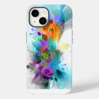 Beautiful Colourful Watercolor Splatter Music note