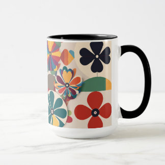 Beautiful Colouring Flowers Coffee Cup
