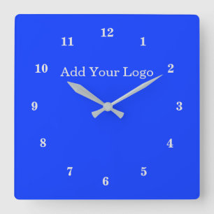 Beautiful Colours - Customizable - Blue Square Wall Clock