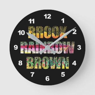 Beautiful Colours of 3 Trout Round Clock