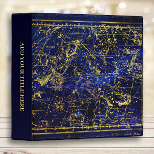 Beautiful Constellation Map of Outer Space Binder