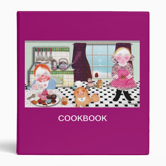 Beautiful cookbook " Cooking with friends" Binder (Front)