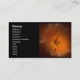 Beautiful cool glowing fire colours effects music business card