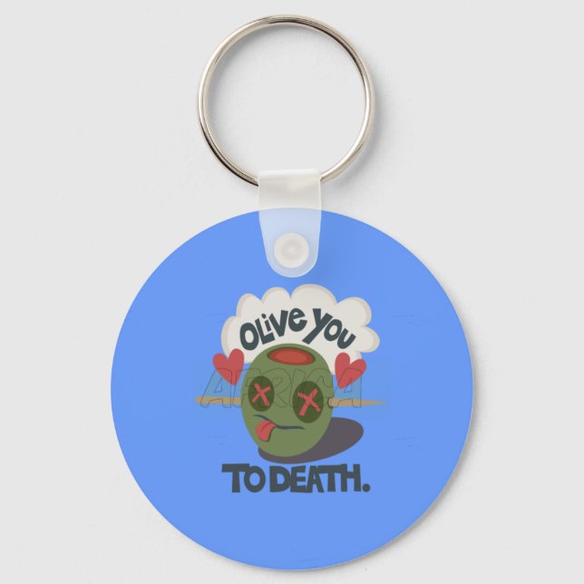 Beautiful Cool I love Africa Art Keychain (Front)