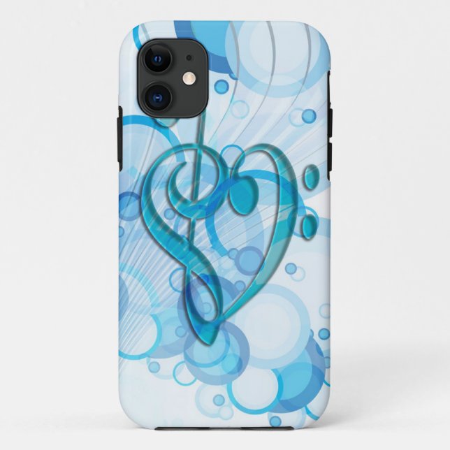 Beautiful cool music notes together as a heart Case-Mate iPhone case (Back)