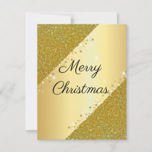 Beautiful, Cool, Perfect Gold Sparkly  Holiday Card