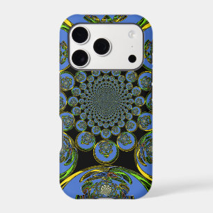 Beautiful cool royal blue black Kaleidoscope  art