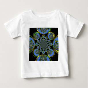 Beautiful cool royal blue black Kaleidoscope art Baby T-Shirt