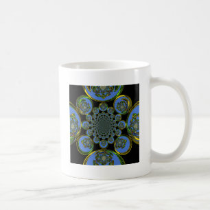 Beautiful cool royal blue black Kaleidoscope art Coffee Mug