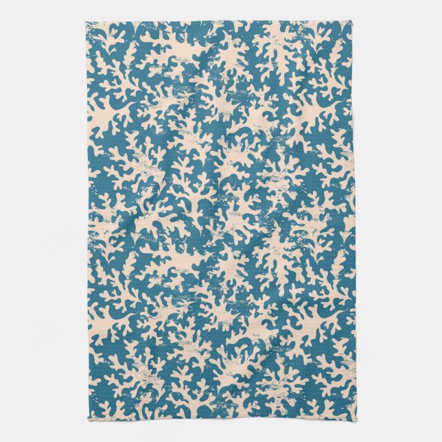 Beautiful Coral Pattern Kitchen Towel (Vertical)
