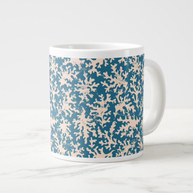 Beautiful Coral Pattern Large Coffee Mug (Front Right)