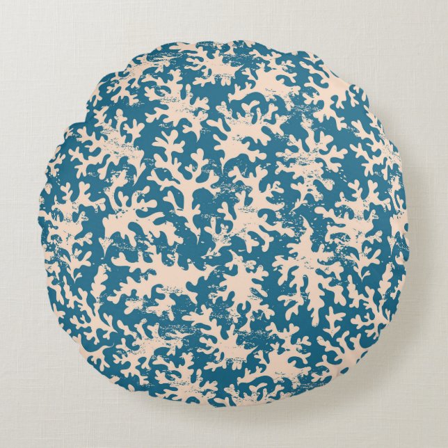 Beautiful Coral Pattern Round Pillow (Front)