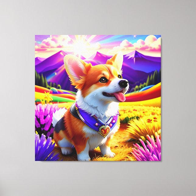 Beautiful Corgi Dog One Canvas Print (Front)