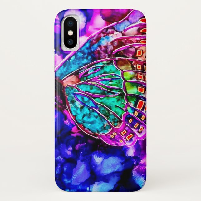 Beautiful Cosmic Butterfly Watercolor Case (Back)