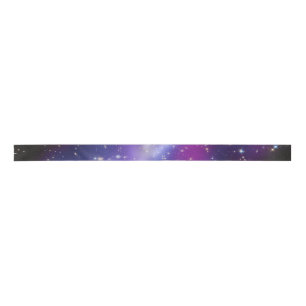 Beautiful cosmic space galaxy clusters satin ribbon