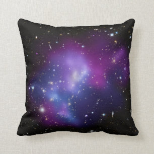 Beautiful cosmic space galaxy clusters throw pillow