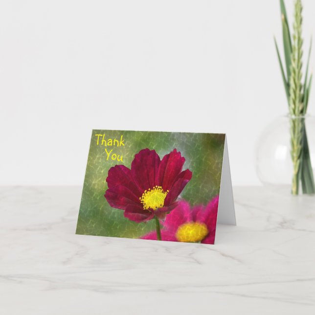 Beautiful Cosmos Thank You Card (Front)