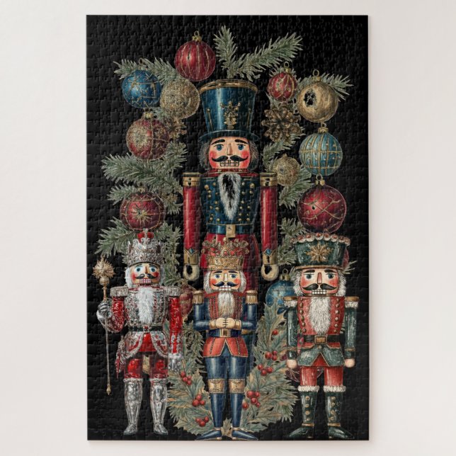 Beautiful Costumed Nutcrackers Festive Jigsaw Puzzle (Vertical)
