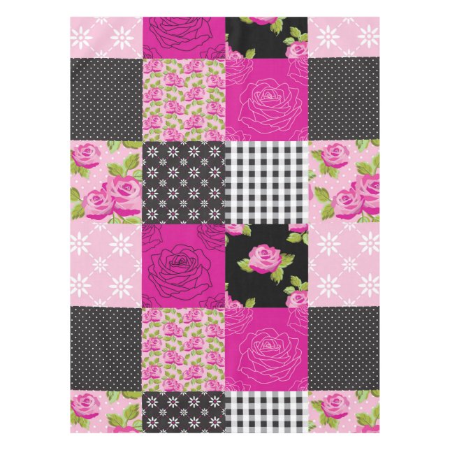 Beautiful Country Patchwork Quilt Tablecloth (Front)