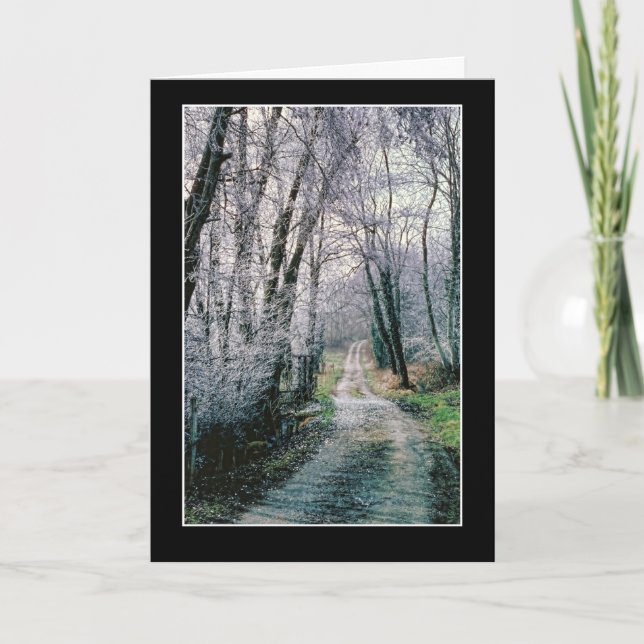 Beautiful Country Path - The Road Not Taken Card (Front)