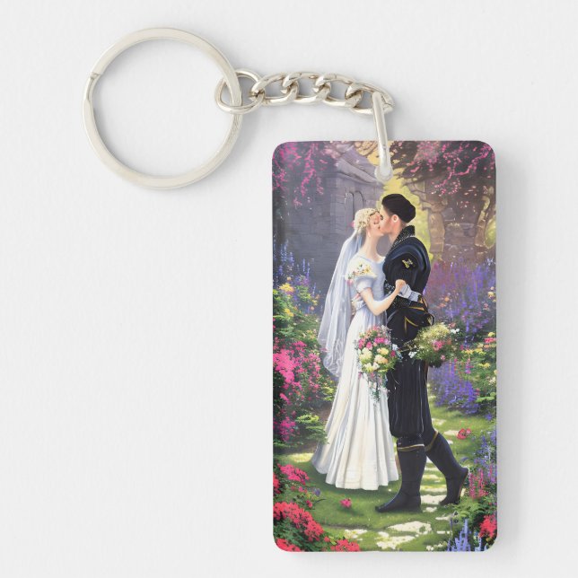 Beautiful Couple in The Park Keychain (Front)