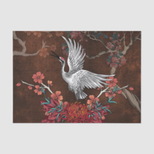 Beautiful crane tissue paper