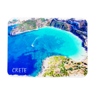 Beautiful Crete Greece Panorama View Magnet