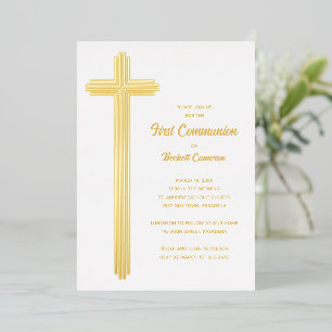 Beautiful Cross First Communion Gold