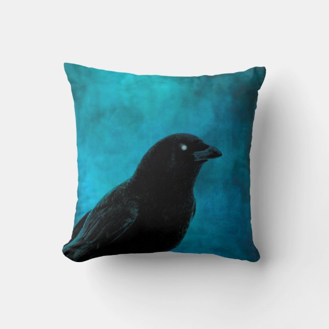 Beautiful Crow Throw Pillow (Front)