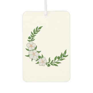 Beautiful Crown Crescent of White Flowers Air Freshener