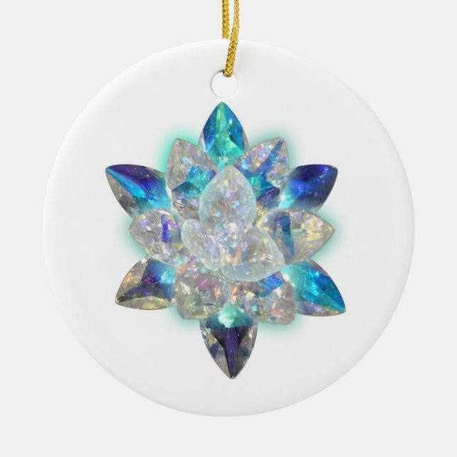 Beautiful Crystal Christmas Ornament (Front)