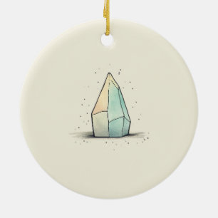 Beautiful Crystal Tint Art  Ceramic Ornament
