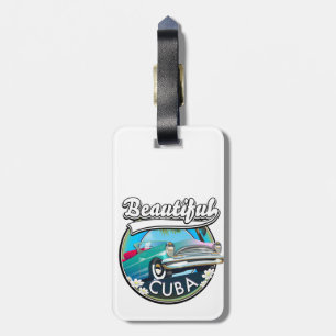 Beautiful Cuba retro logo. Luggage Tag