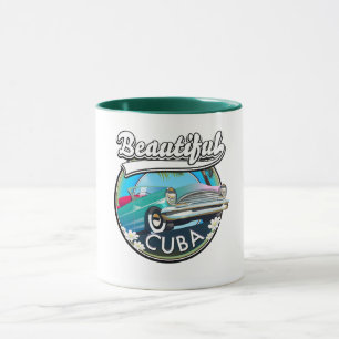 Beautiful Cuba retro logo. Mug