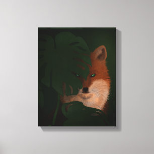 Beautiful Cunning Fox Canvas Print