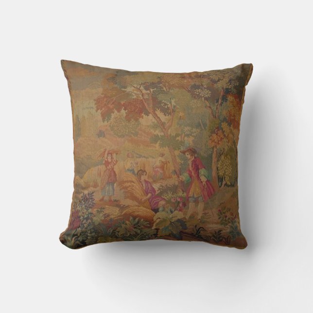 Beautiful cushion with antique tapestry design (Front)
